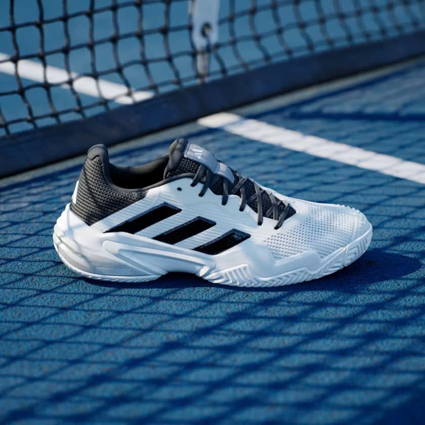 Giày Tennis Pickleball Adidas Barricade 13 | IF0465 / Cloud White / Core Black / Grey Three
