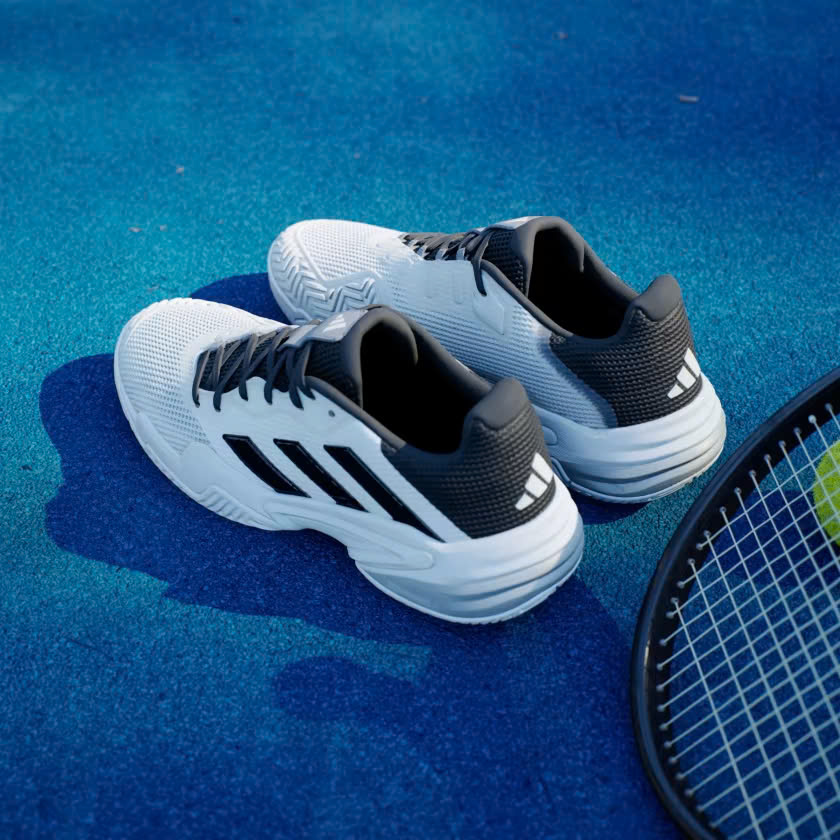 Giày Tennis Pickleball Adidas Barricade 13 | IF0465 / Cloud White / Core Black / Grey Three