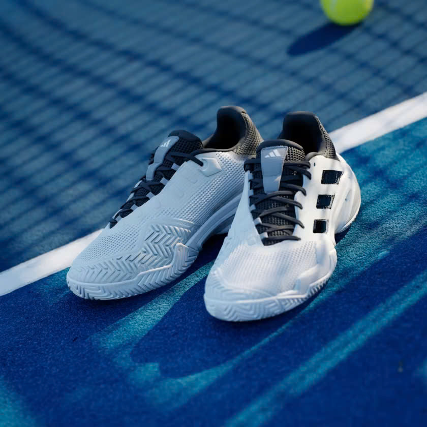 Giày Tennis Pickleball Adidas Barricade 13 | IF0465 / Cloud White / Core Black / Grey Three