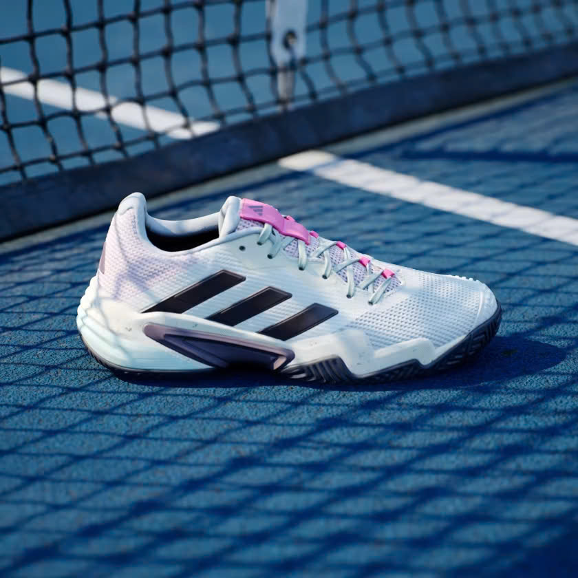 Giày Tennis Pickleball Adidas Barricade 13 | IF7792 / Crystal White / Aurora Met. / Semi Green Spark