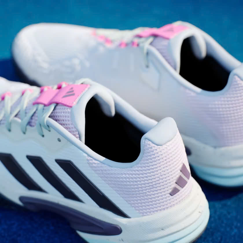 Giày Tennis Pickleball Adidas Barricade 13 | IF7792 / Crystal White / Aurora Met. / Semi Green Spark