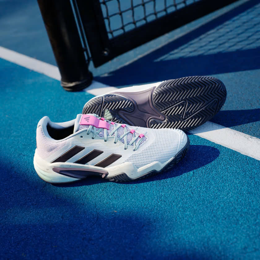 Giày Tennis Pickleball Adidas Barricade 13 | IF7792 / Crystal White / Aurora Met. / Semi Green Spark