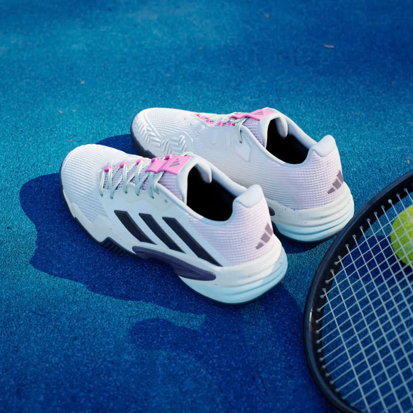 Giày Tennis Pickleball Adidas Barricade 13 | IF7792 / Crystal White / Aurora Met. / Semi Green Spark