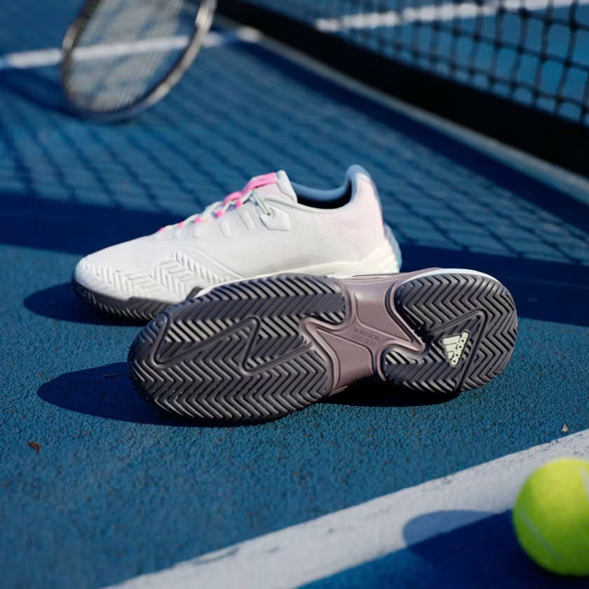 Giày Tennis Pickleball Adidas Barricade 13 | IF7792 / Crystal White / Aurora Met. / Semi Green Spark