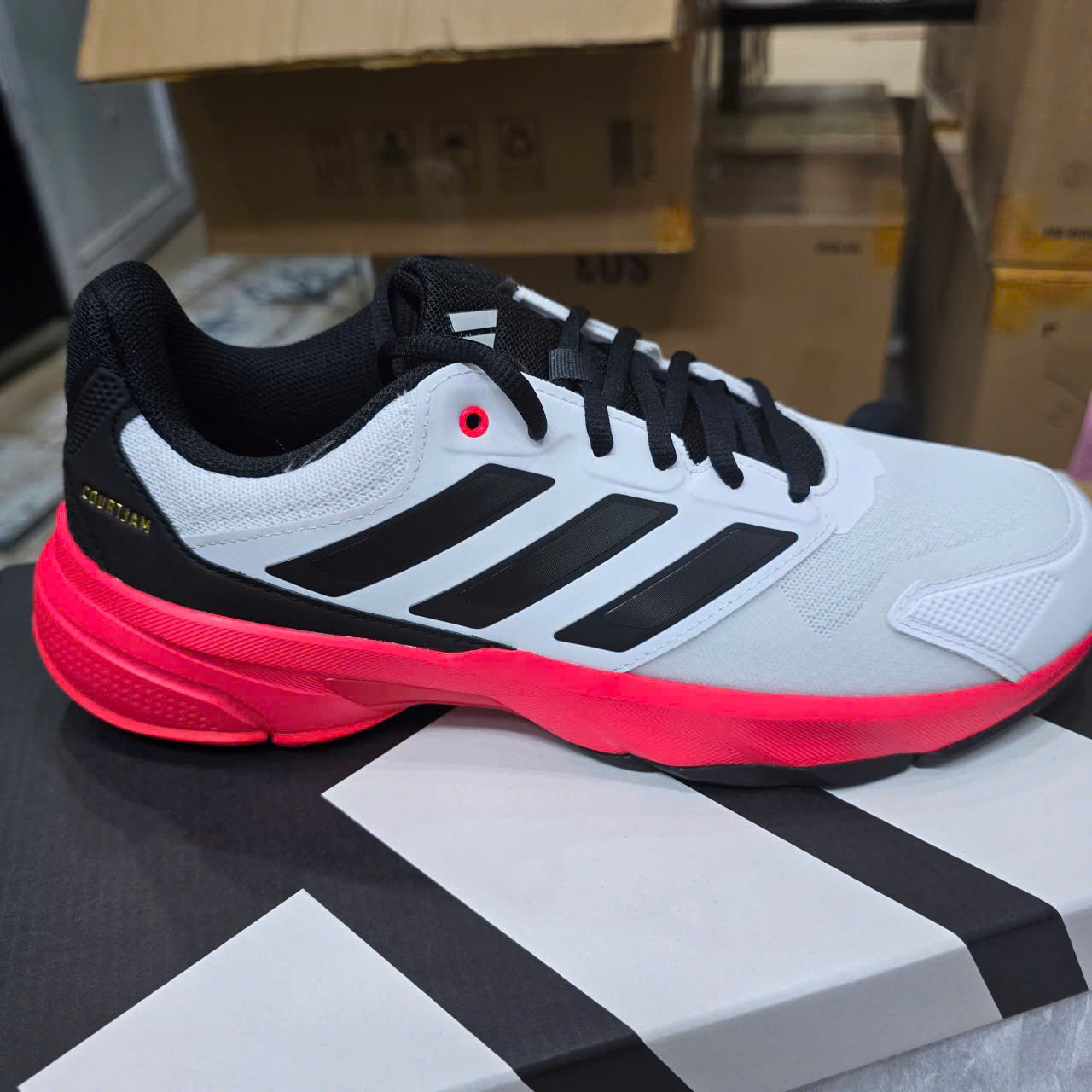 Giày Tennis Pickleball Adidas Courtjam Control 3 - Màu đỏ 2025