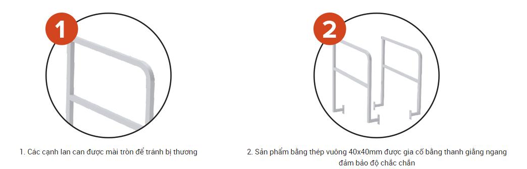 Lan Can Dùng Cho Khối Khán Đài 3 Hàng Ghế Sodex Sport Mã Sản Phẩm S35632