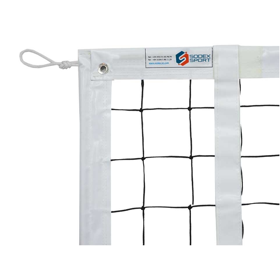 Lưới Bóng Chuyền KEVLAR Sợi BR Ø3mm, Băng Viền Xung Quanh PVC Trắng, Phù Hợp Với FIVB Sodex Sport Mã Sản Phẩm S30852