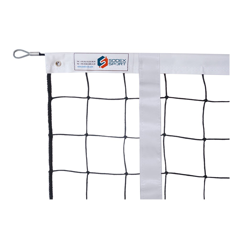 Lưới Bóng Chuyền Sợi BR Ø3mm, Ô Đơn 100mm, Băng Trên PVC Trắng Và Xung Quanh Vắt Sổ Sodex Sport Mã Sản Phẩm S30850