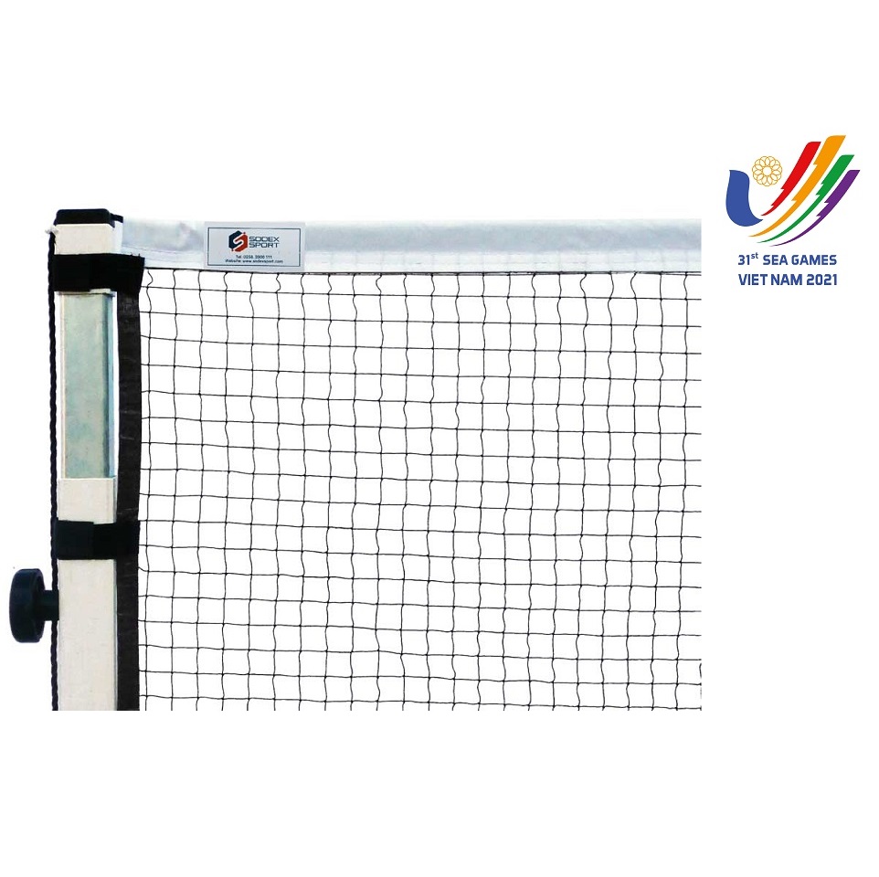 Lưới Cầu Lông Thi Đấu Xung Quanh Viền Băng PES Có Đai Dán Xé Bên Hông Sodex Sport Mã Sản Phẩm S27875