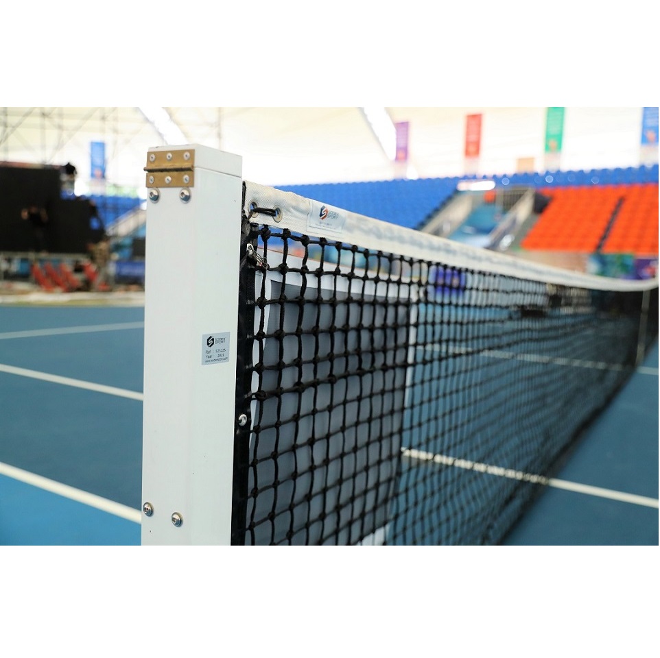 Lưới Tennis Sợi BR Ø4mm, Ô Đơn 48mm Với 6 Ô Trên Đôi, Băng Trên PES, Băng Xung Quanh PVC Có Cọc Sodex Sport Mã Sản Phẩm S25898