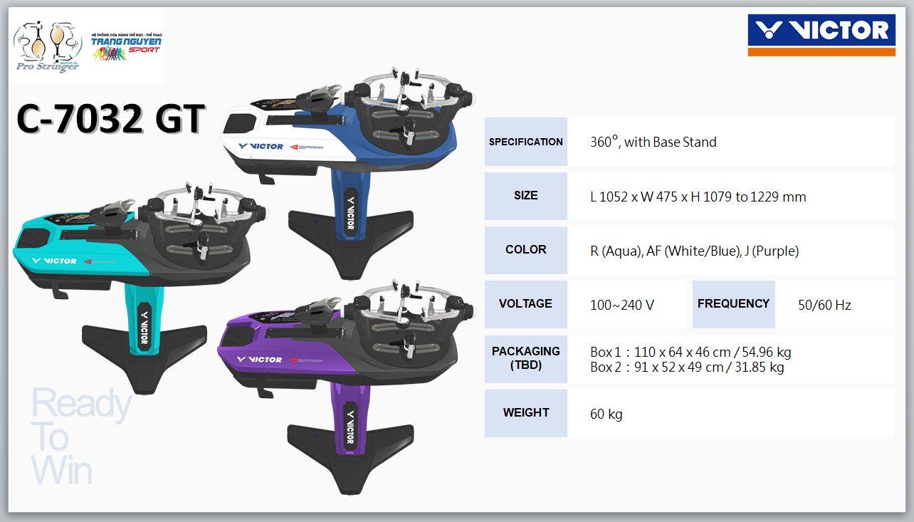 Máy Căng Vợt Victor 2026 C-7032 GT J Màu Tím