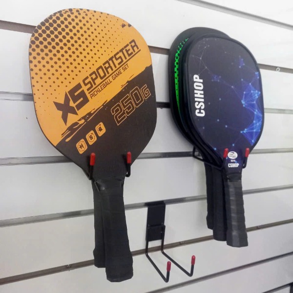 Móc Treo Vợt Pickleball Sắt chịu lực tốt sơn tĩnh điện màu đen bền bỉ
