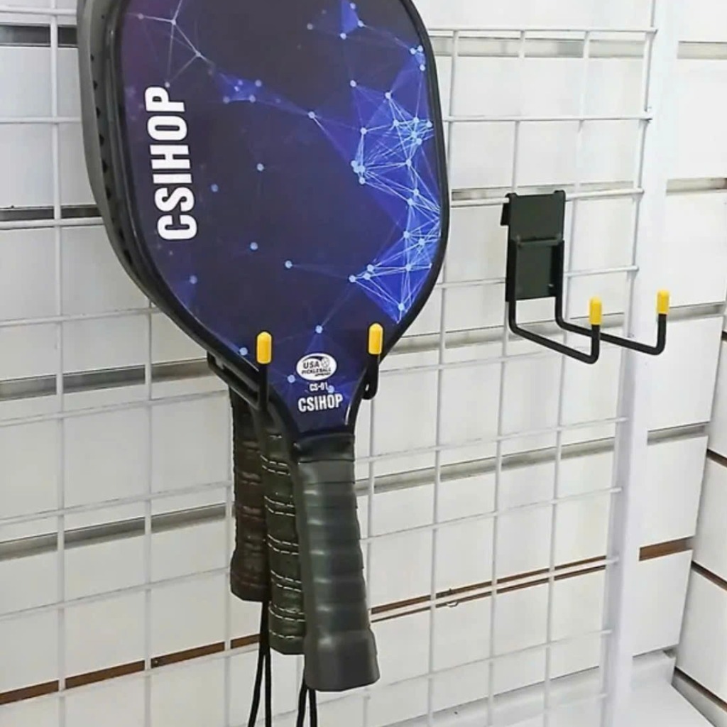 Móc Treo Vợt Pickleball Sắt chịu lực tốt sơn tĩnh điện màu đen bền bỉ