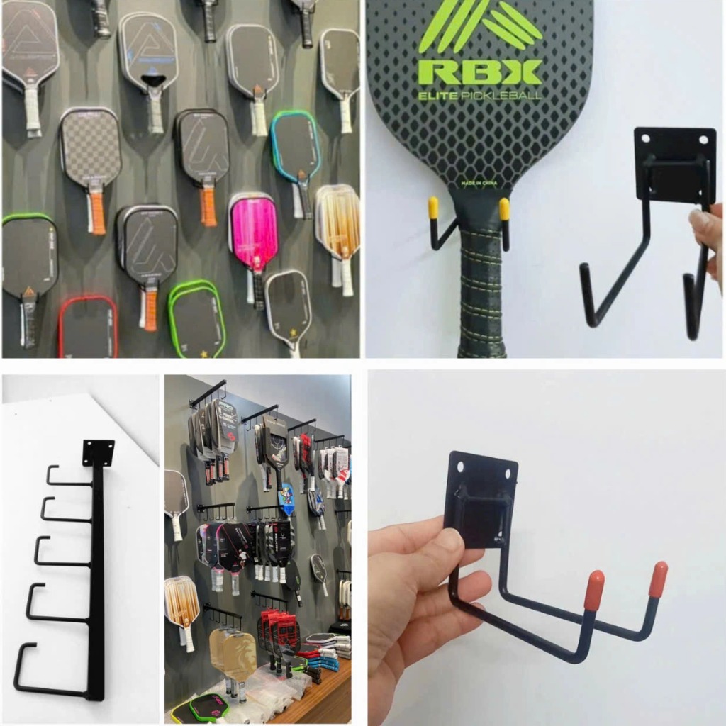 Móc Treo Vợt Pickleball Sắt dài 15cm sắt sơn tĩnh điện - Bắn vít trực tiếp