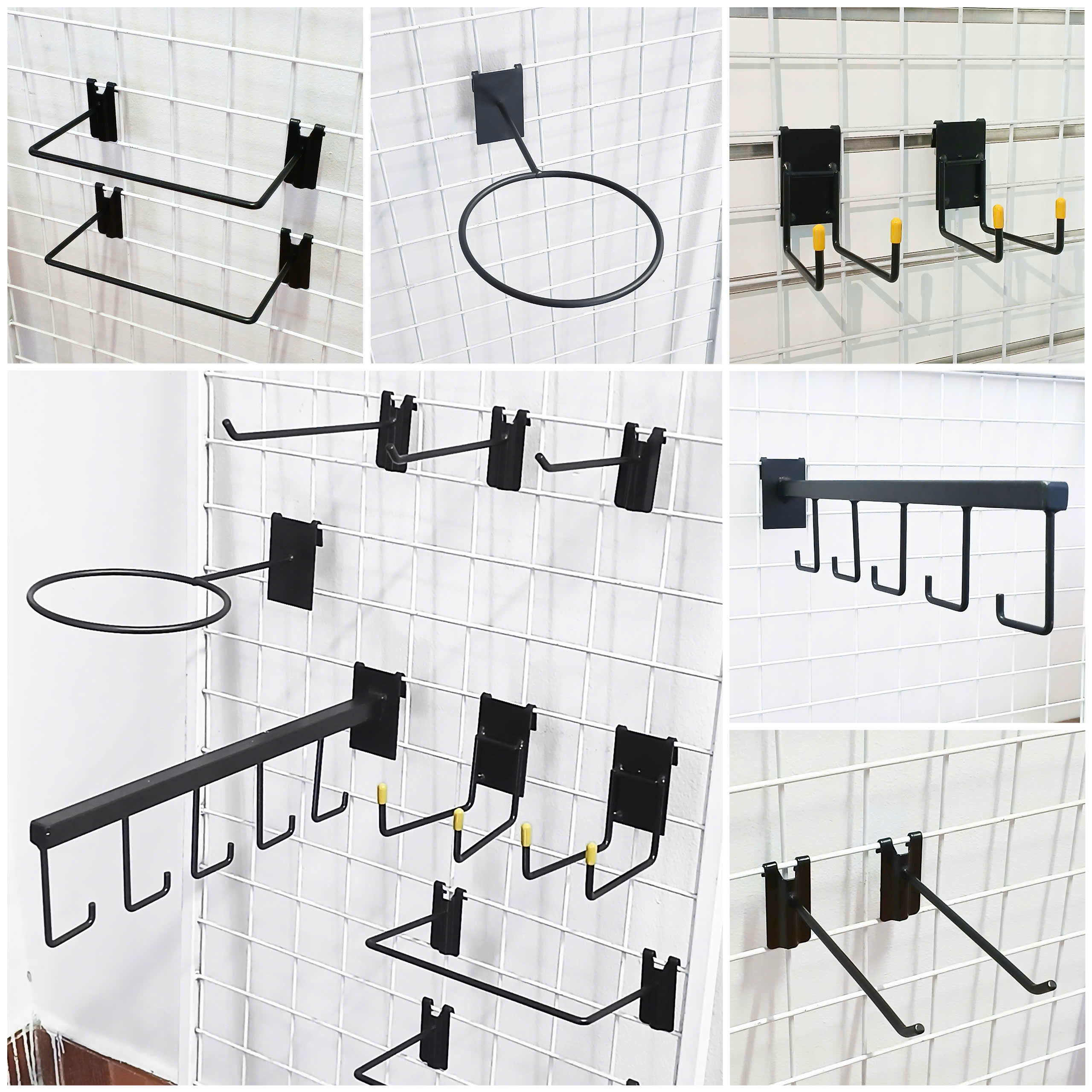 Móc Treo Vợt Pickleball Sắt Sơn Tĩnh Điện - Loại cài Khung Lưới Ô Vuông