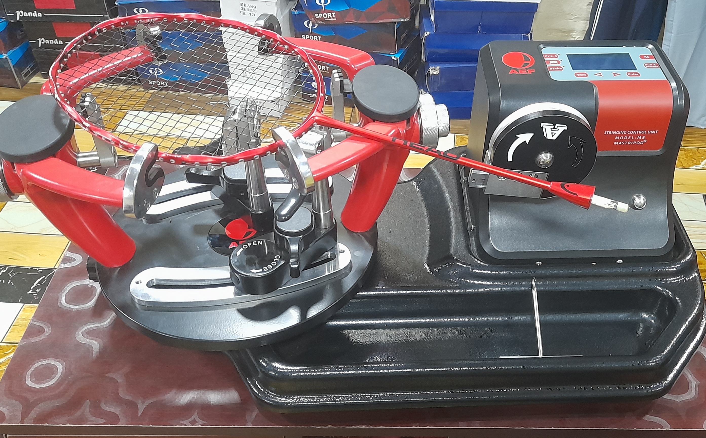 Máy Căng Vợt Điện Tử AEF - Elec M9 Pro (Loại để bàn) | Chuyên Cầu Lông