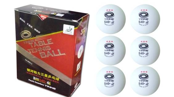 Quả Bóng Bàn Yinhe 40+ 3sao Đỏ Không Mối Nối – Trắng Đỏ cao cấp