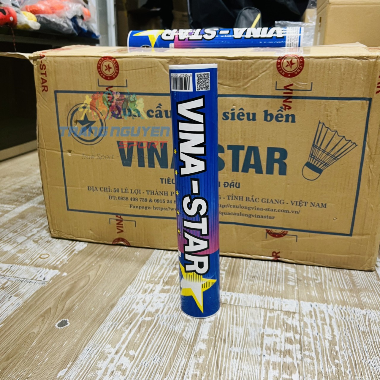 Quả Cầu Lông Vina-Star Hộp Xanh 12 Quả Loại 1