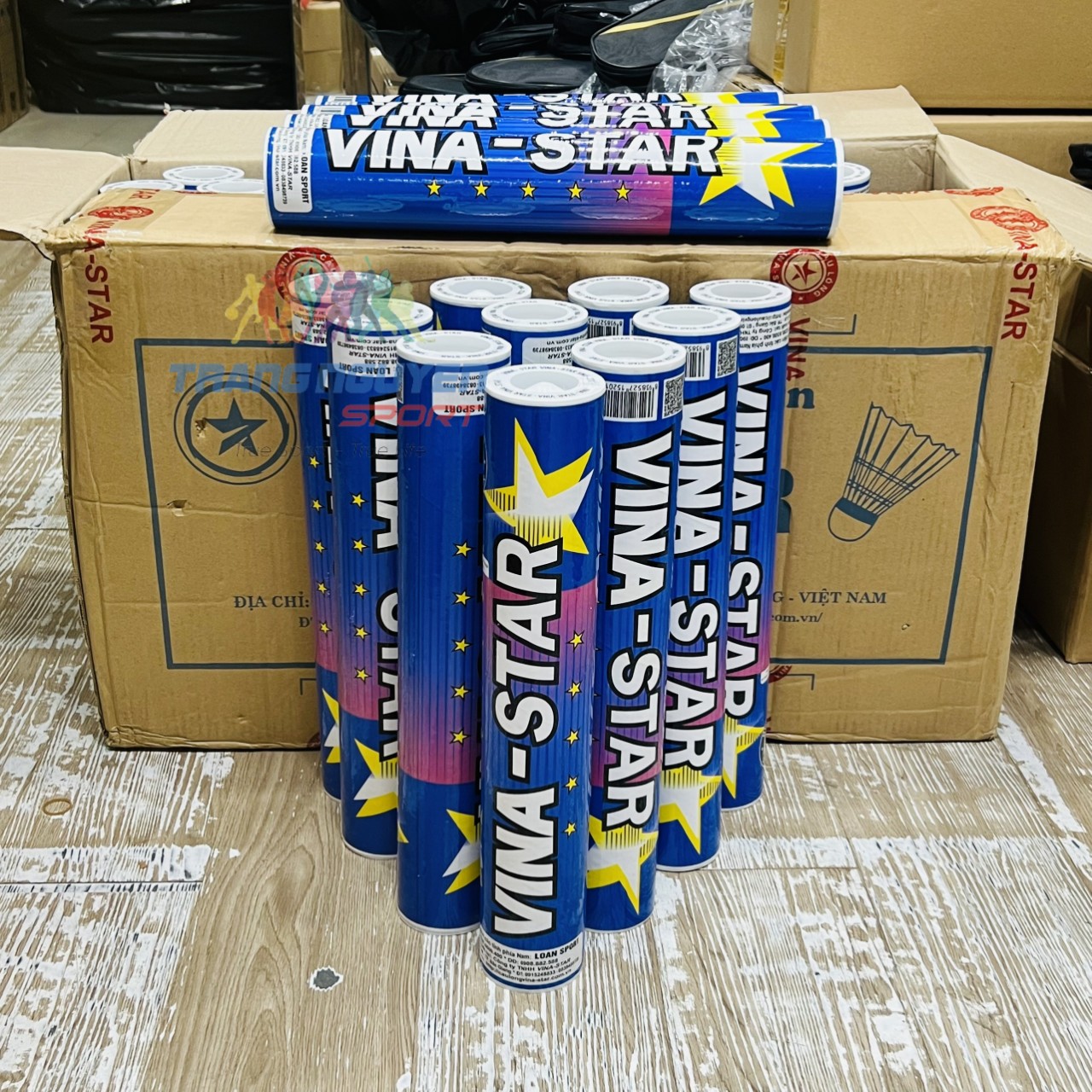 Quả Cầu Lông Vina-Star Hộp Xanh 12 Quả Loại 1