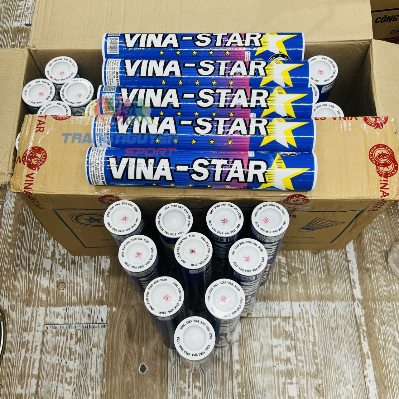 Quả Cầu Lông Vina-Star Hộp Xanh 12 Quả Loại 1