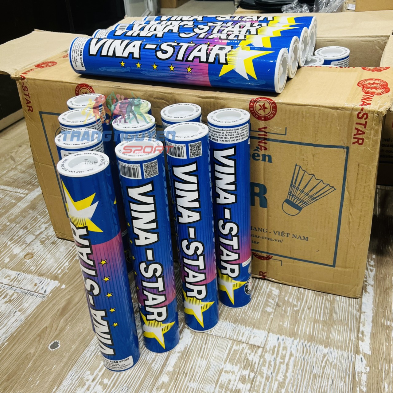 Quả Cầu Lông Vina-Star Hộp Xanh 12 Quả Loại 1