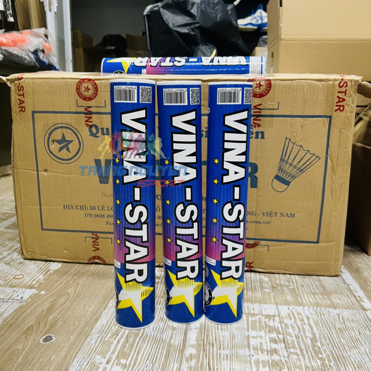 Quả Cầu Lông Vina-Star Hộp Xanh 12 Quả Loại 1