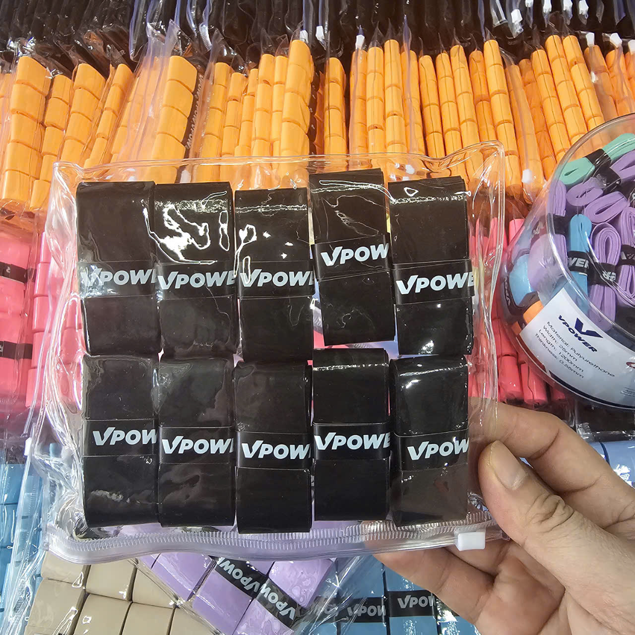 Quấn Cán Vợt Pickleball, Tennis, Cầu Lông Vpower VG200 Vỉ 10 Chiếc