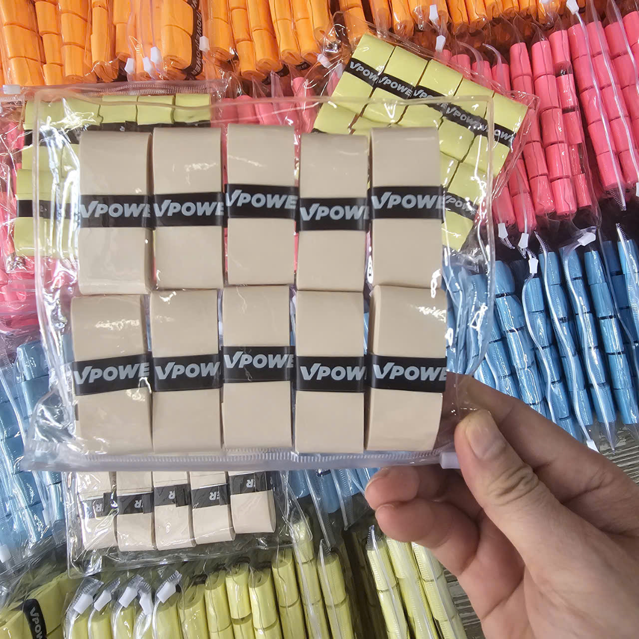 Quấn Cán Vợt Pickleball, Tennis, Cầu Lông Vpower VG200 Vỉ 10 Chiếc