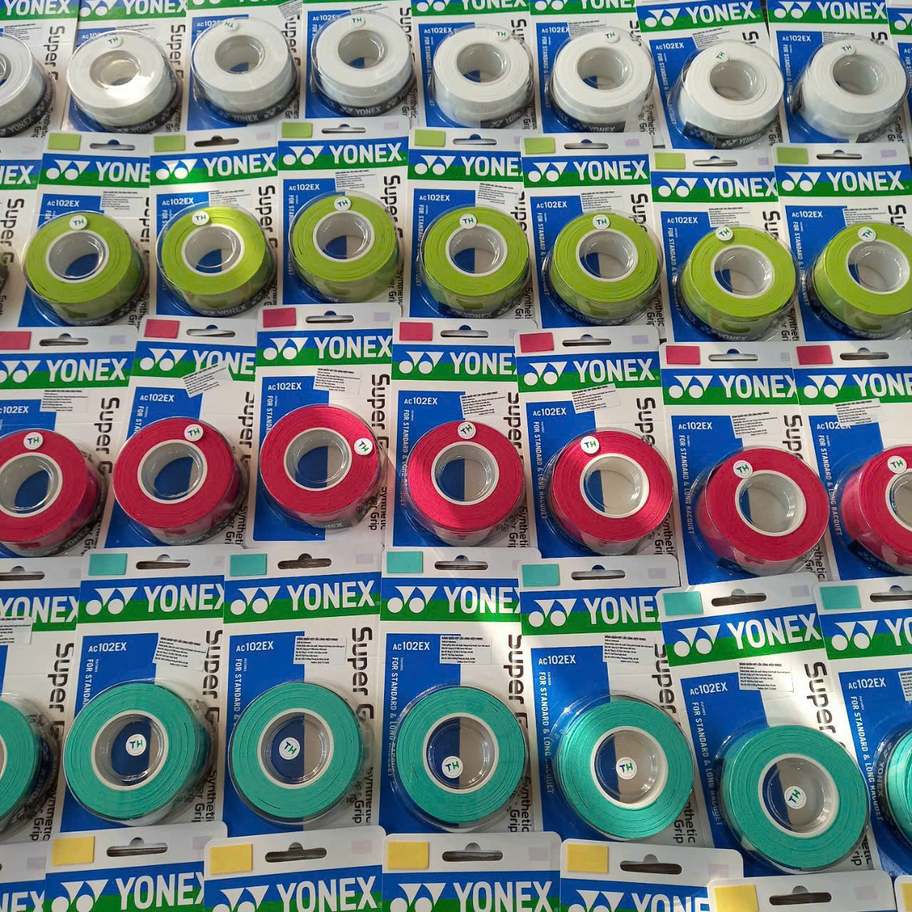 Hộp 10 Vỷ Cuốn Cán Vợt Yonex AC102EX | Màu Xanh Ngọc