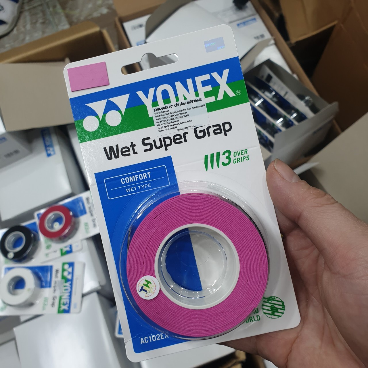 Quấn Cán Vợt Picleball Yonex AC102EX Chính hãng | Vỷ 3 chiếc đủ màu