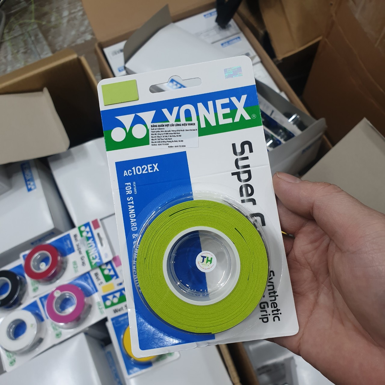 Quấn Cán Vợt Tennis Yonex AC102EX | Vỷ 3 chiếc đủ màu