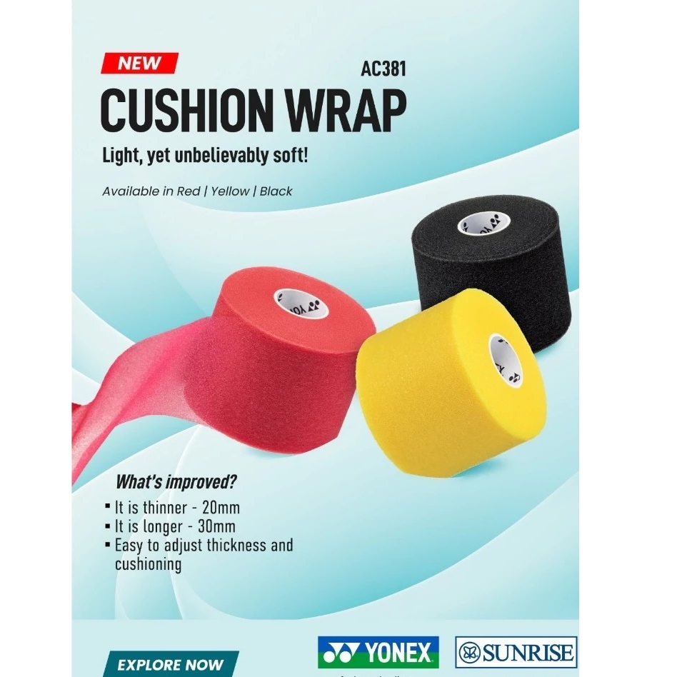 Quấn lót Yonex AC 381 - Quấn cán chống trượt, thấm hút mồ hôi tốt