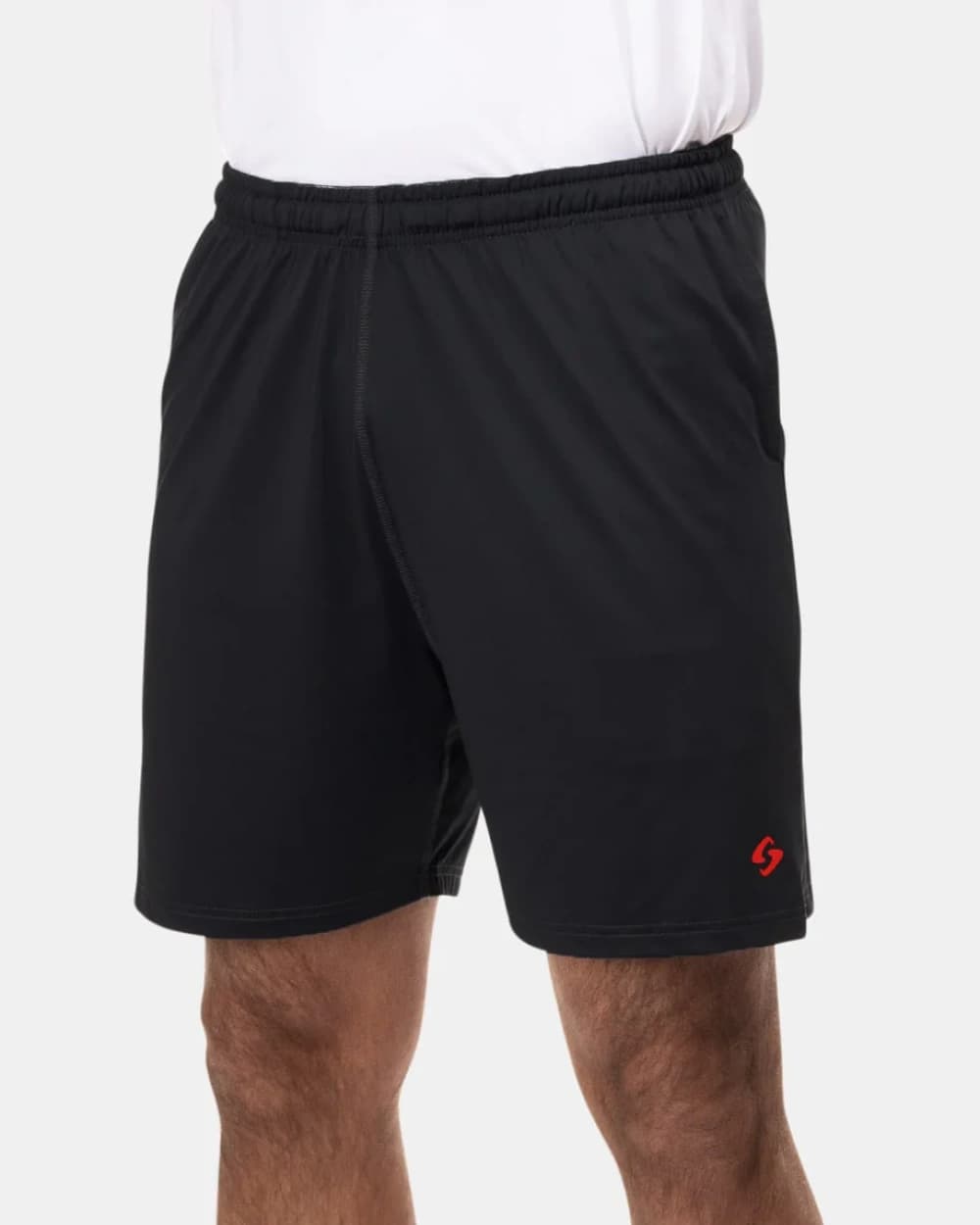 Quần Pickleball Nam Nền Đen Biểu Tượng Đỏ - Gearbox Mens Shorts