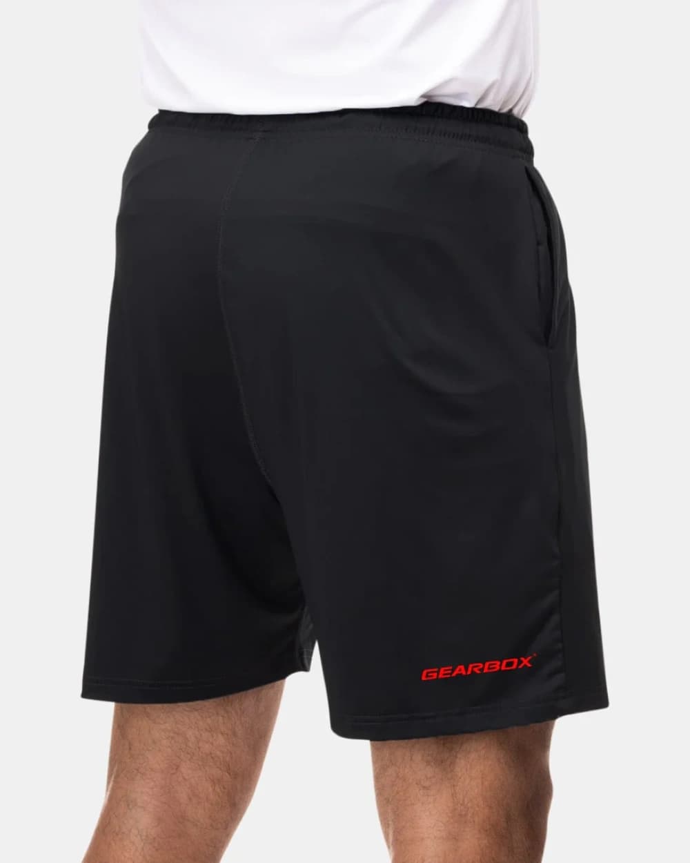 Quần Pickleball Nam Nền Đen Biểu Tượng Đỏ - Gearbox Mens Shorts