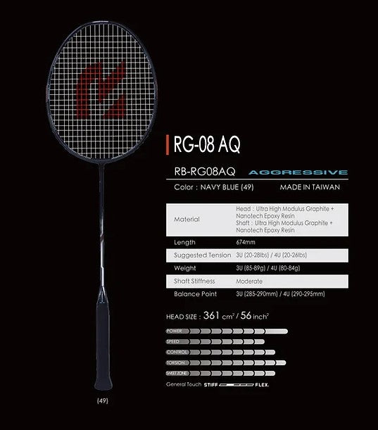 Vợt Cầu Lông Redson Rigidity 08 AQ NEW 2024 | Japan Chính Hãng