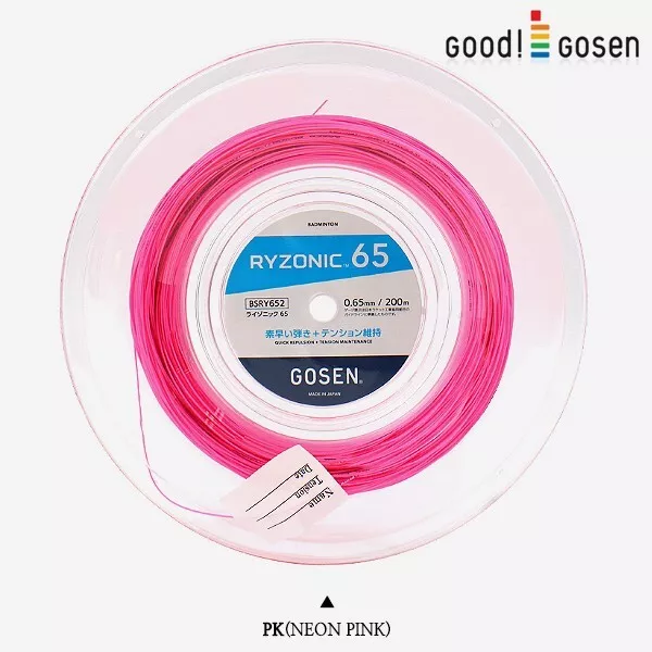 Dây cước căng vợt Gosen Ryzonic 65 200m BSRY652PI | Màu Hồng