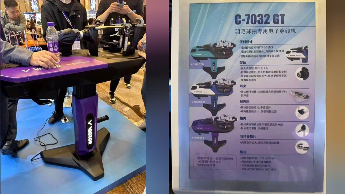 Máy Căng Vợt Victor C-7032 GT AF Màu Trắng/Xanh - Chuyên Cầu Lông