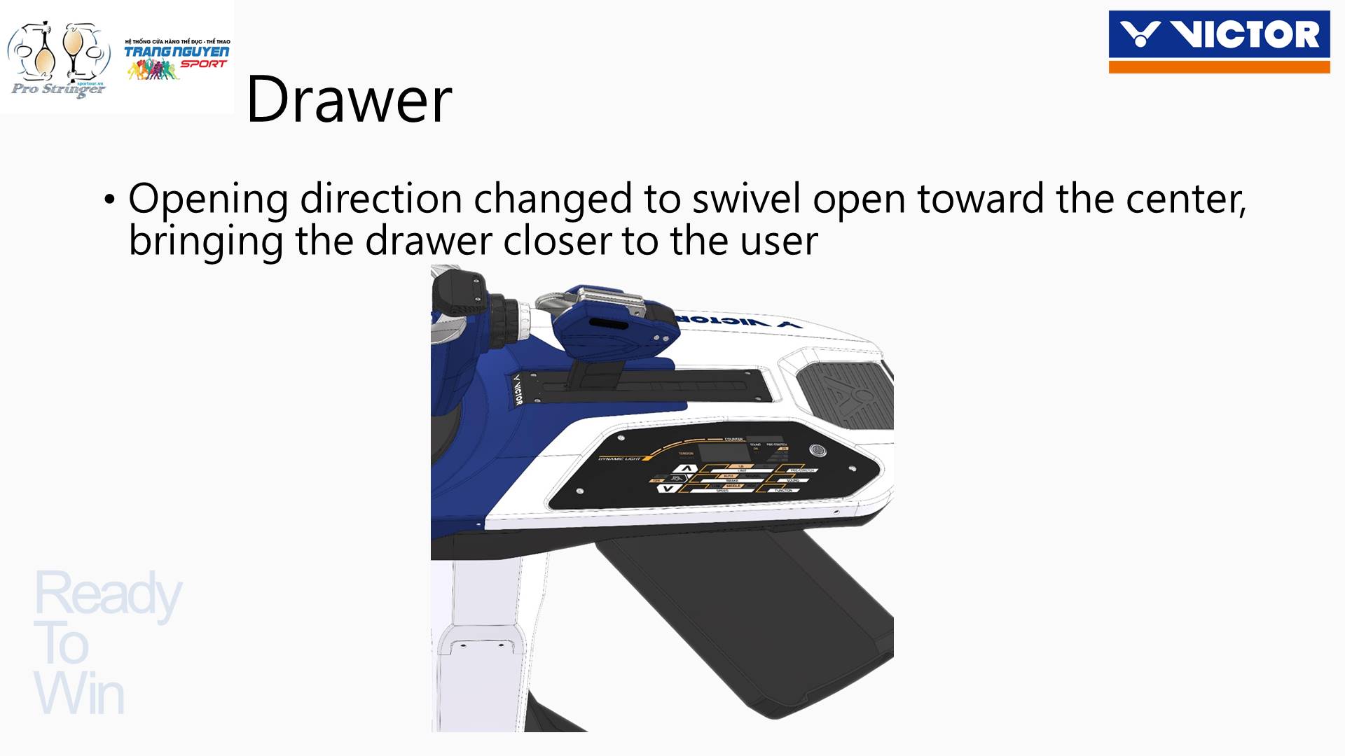 Máy Căng Vợt Victor C-7032 GT AF Màu Trắng/Xanh - Chuyên Cầu Lông