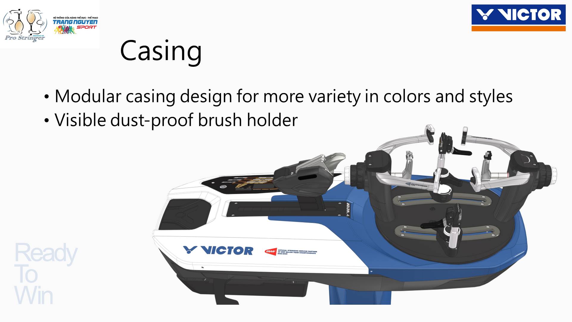 Máy Căng Vợt Victor C-7032 GT AF Màu Trắng/Xanh - Chuyên Cầu Lông