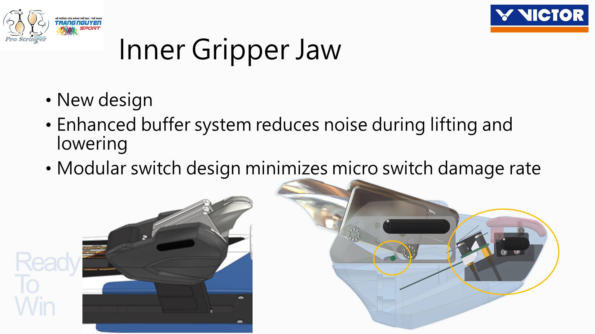 Máy Căng Vợt Victor C-7032 GT AF Màu Trắng/Xanh - Chuyên Cầu Lông