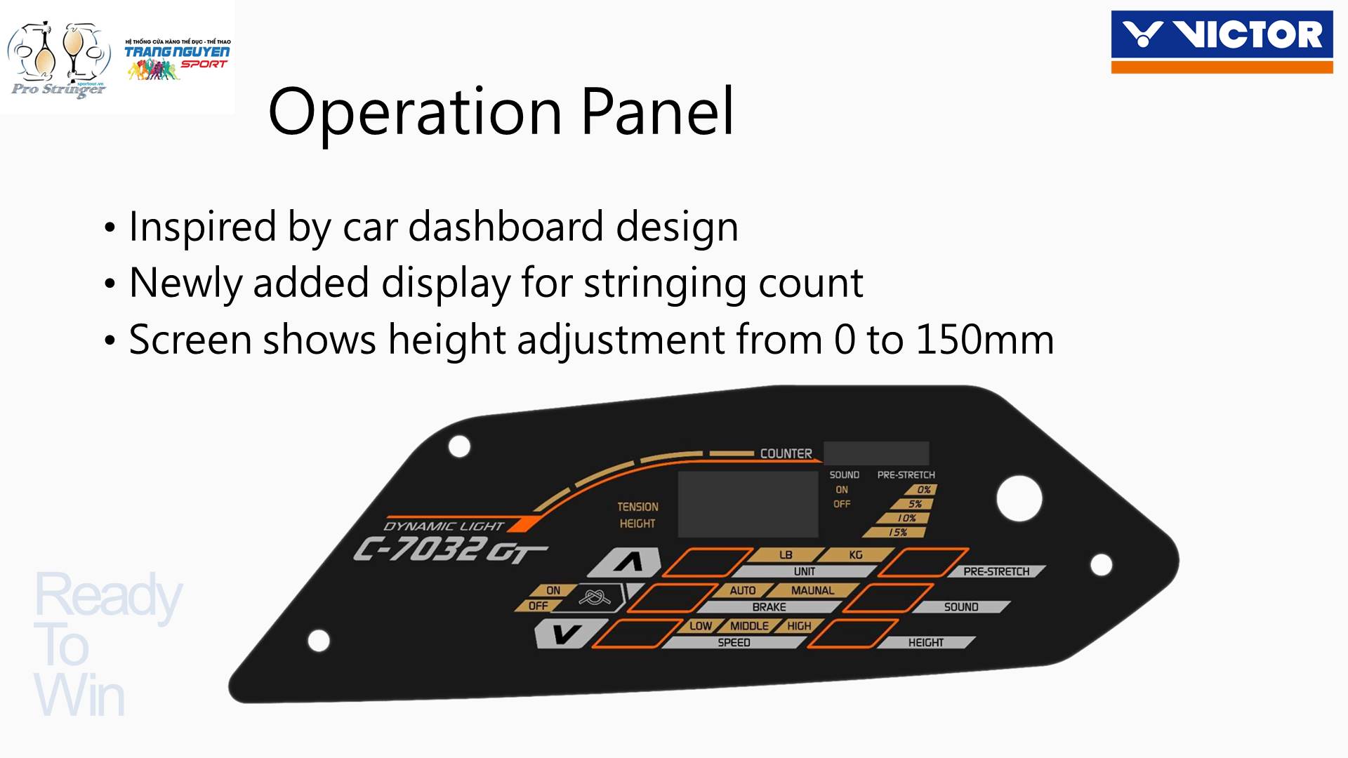 Máy Căng Vợt Victor C-7032 GT AF Màu Trắng/Xanh - Chuyên Cầu Lông