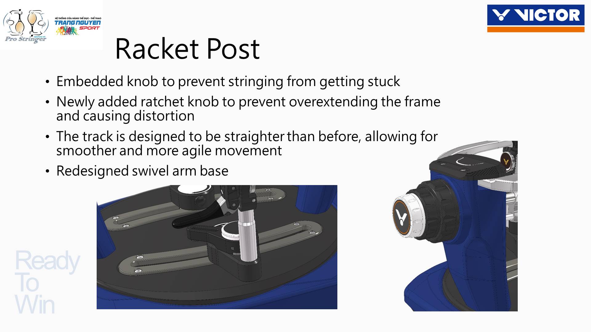 Máy Căng Vợt Victor C-7032 GT AF Màu Trắng/Xanh - Chuyên Cầu Lông