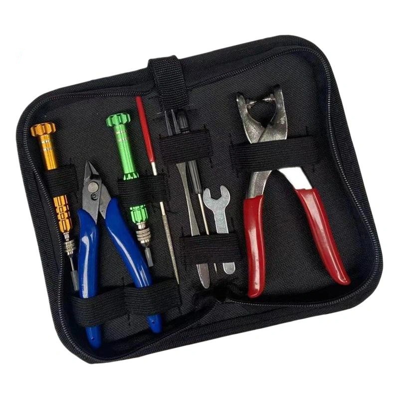 Bộ dụng cụ căng vợt cầu lông, thay gen cước, cắt dây, dùi lỗ...