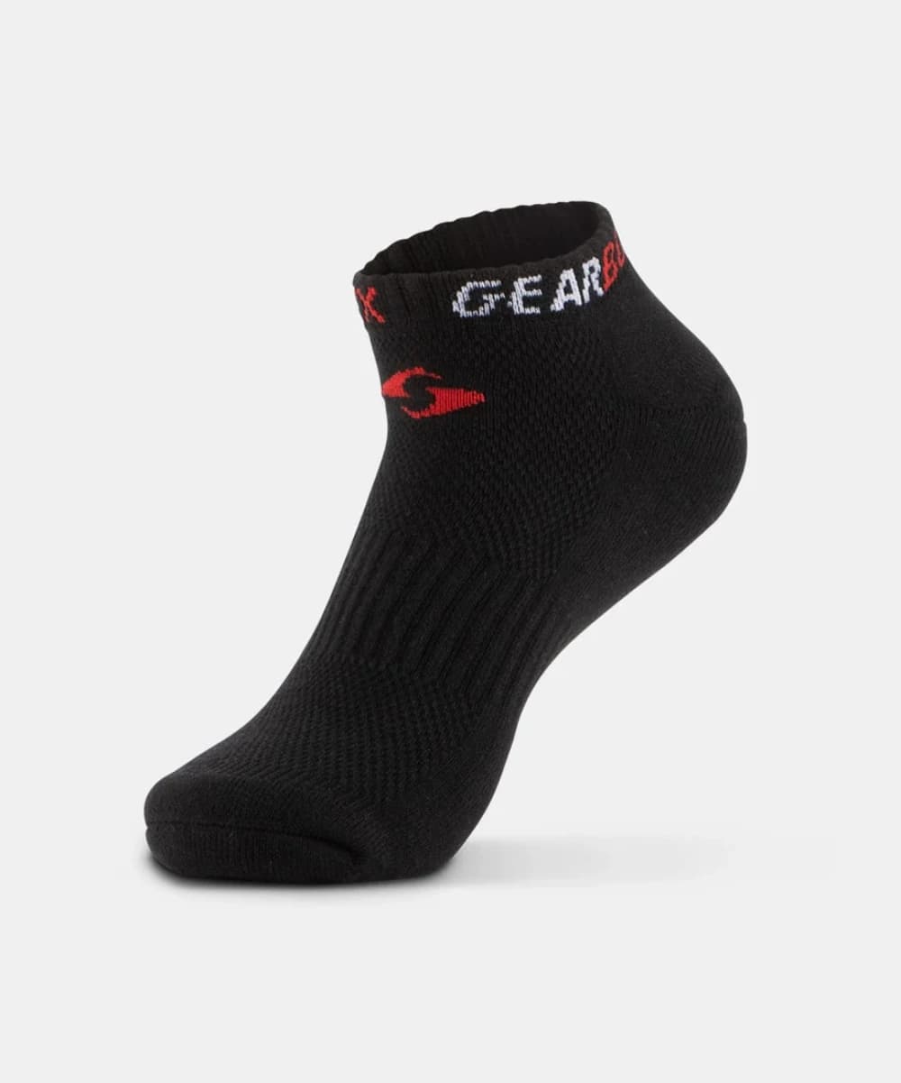 Tất Chơi Pickleball Phối Màu Đen Đỏ Trắng - Gearbox No-Show Socks