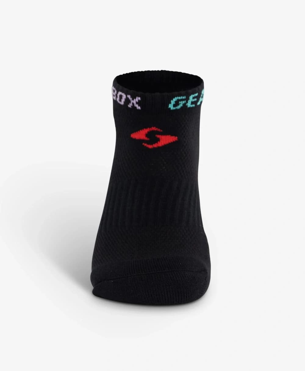 Tất Chơi Pickleball Phối Màu Đen Xanh Tím Đỏ - Gearbox No-Show Socks