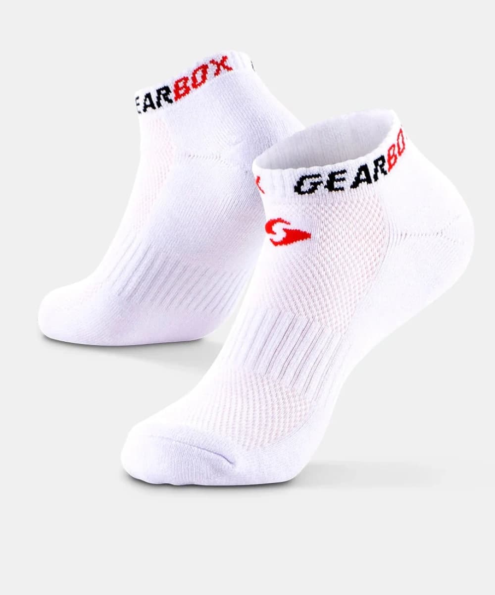 Tất Chơi Pickleball Phối Màu Trắng Đen Đỏ - Gearbox No-Show Socks