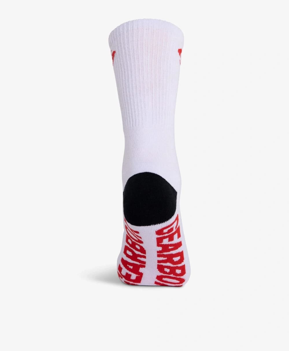 Tất Chơi Pickleball Phối Màu Trắng Đỏ - Gearbox Crew Socks