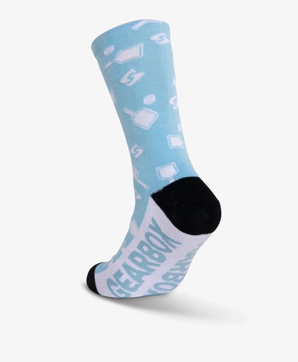 Tất Chơi Pickleball Phối Màu Xanh Trắng Đen - Gearbox Crew Socks