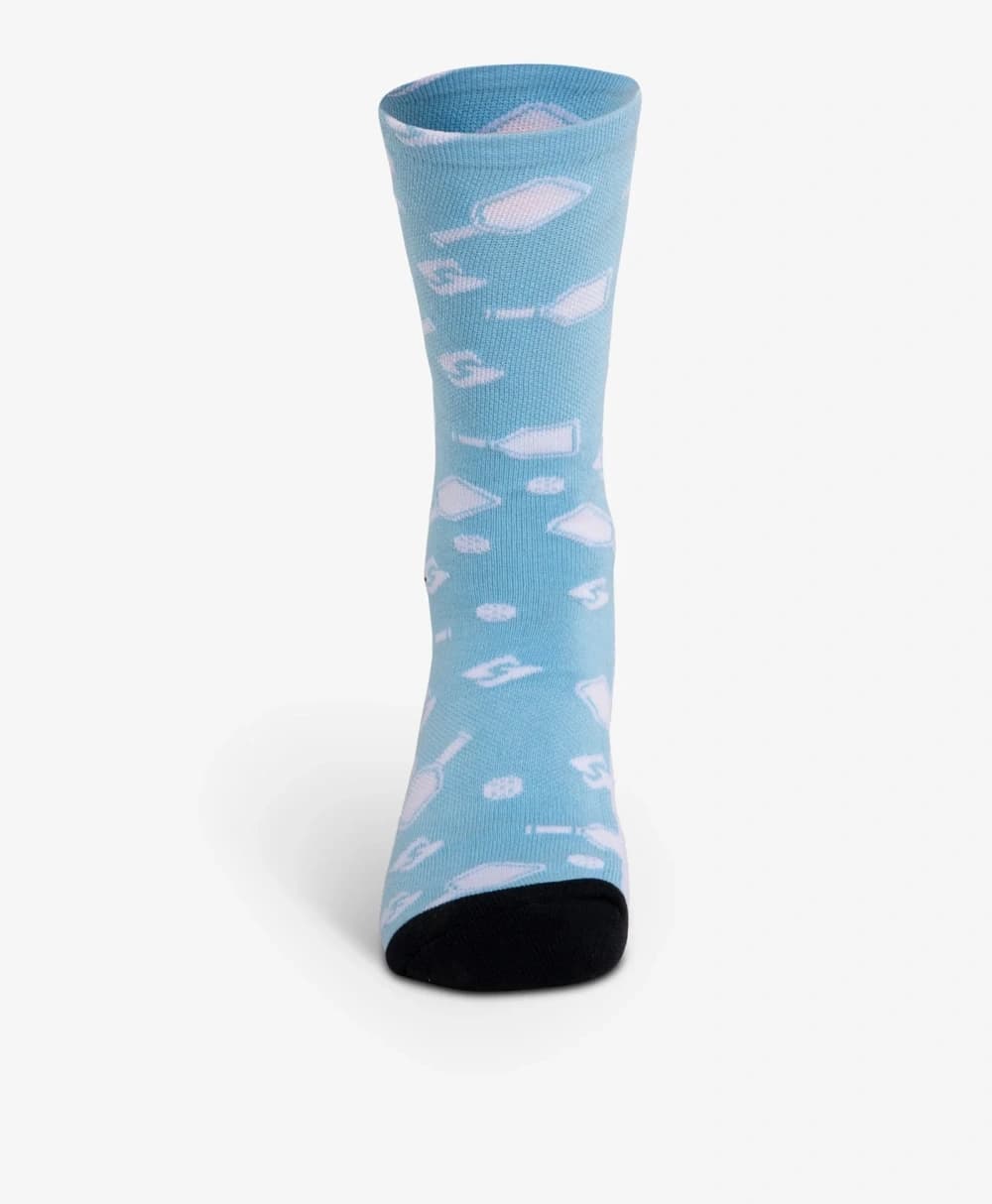 Tất Chơi Pickleball Phối Màu Xanh Trắng Đen - Gearbox Crew Socks