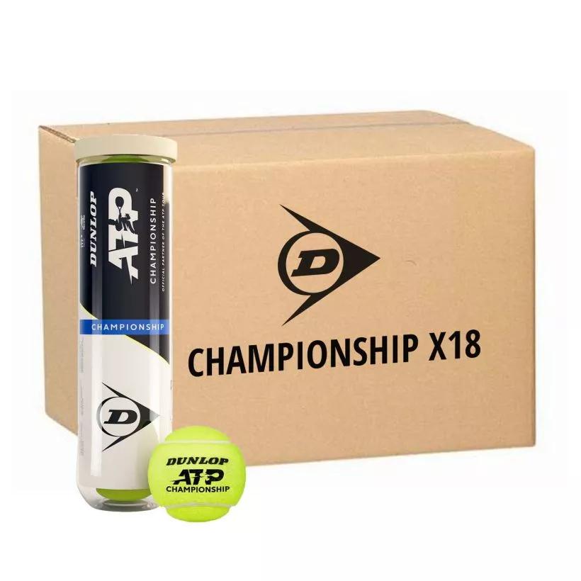 Thùng 18 Hộp Bóng Tennis Dunlop ATP Championship Năm 2025 | 601627 (4 quả/hộp)